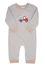 Ishtex 6F088 Dumptruck Applique Boy Romper