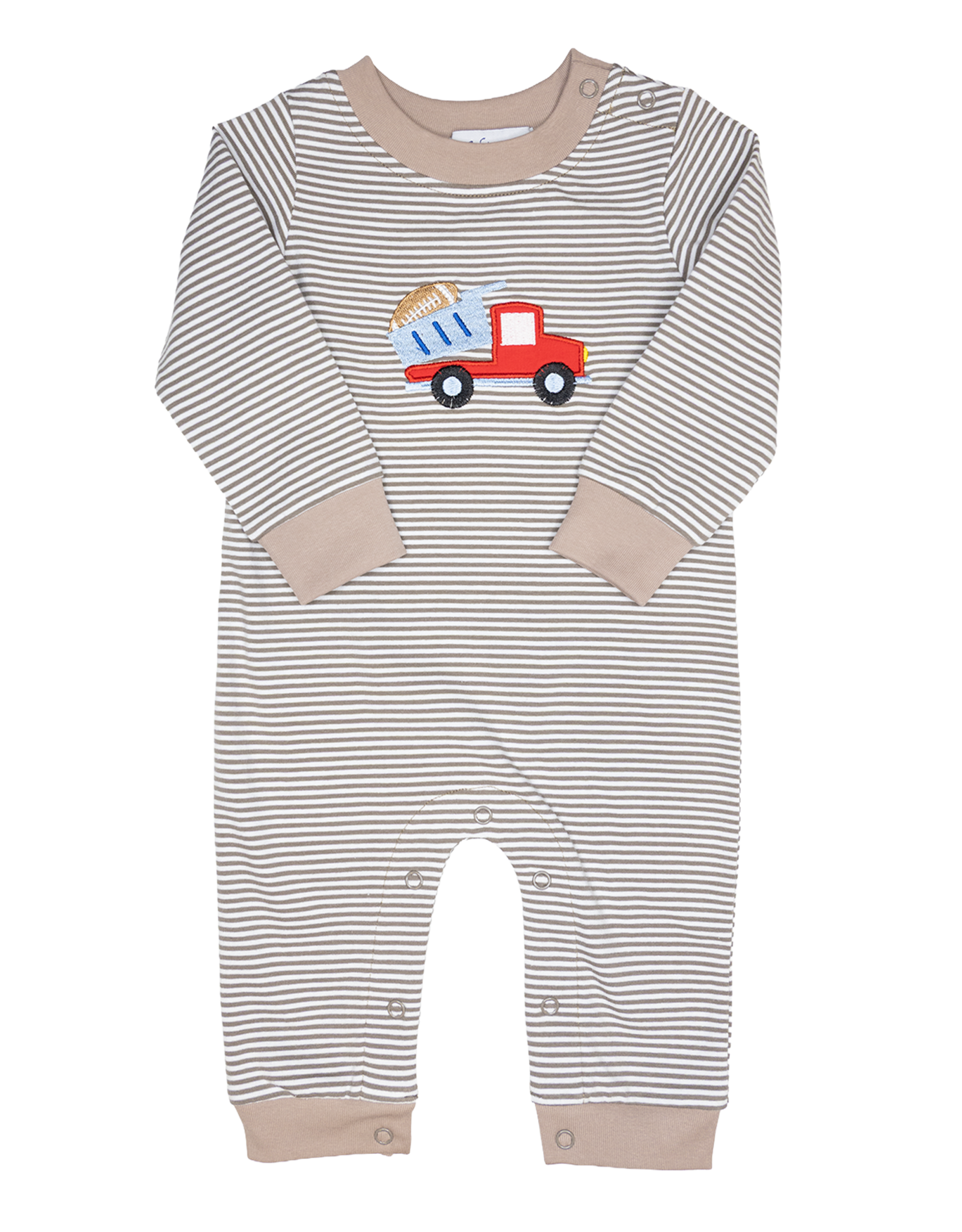 Ishtex 6F088 Dumptruck Applique Boy Romper