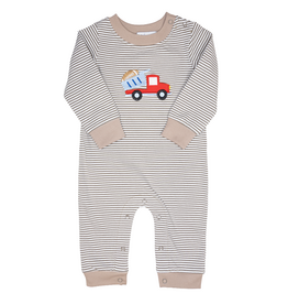 Ishtex Dumptruck Applique Boy Romper