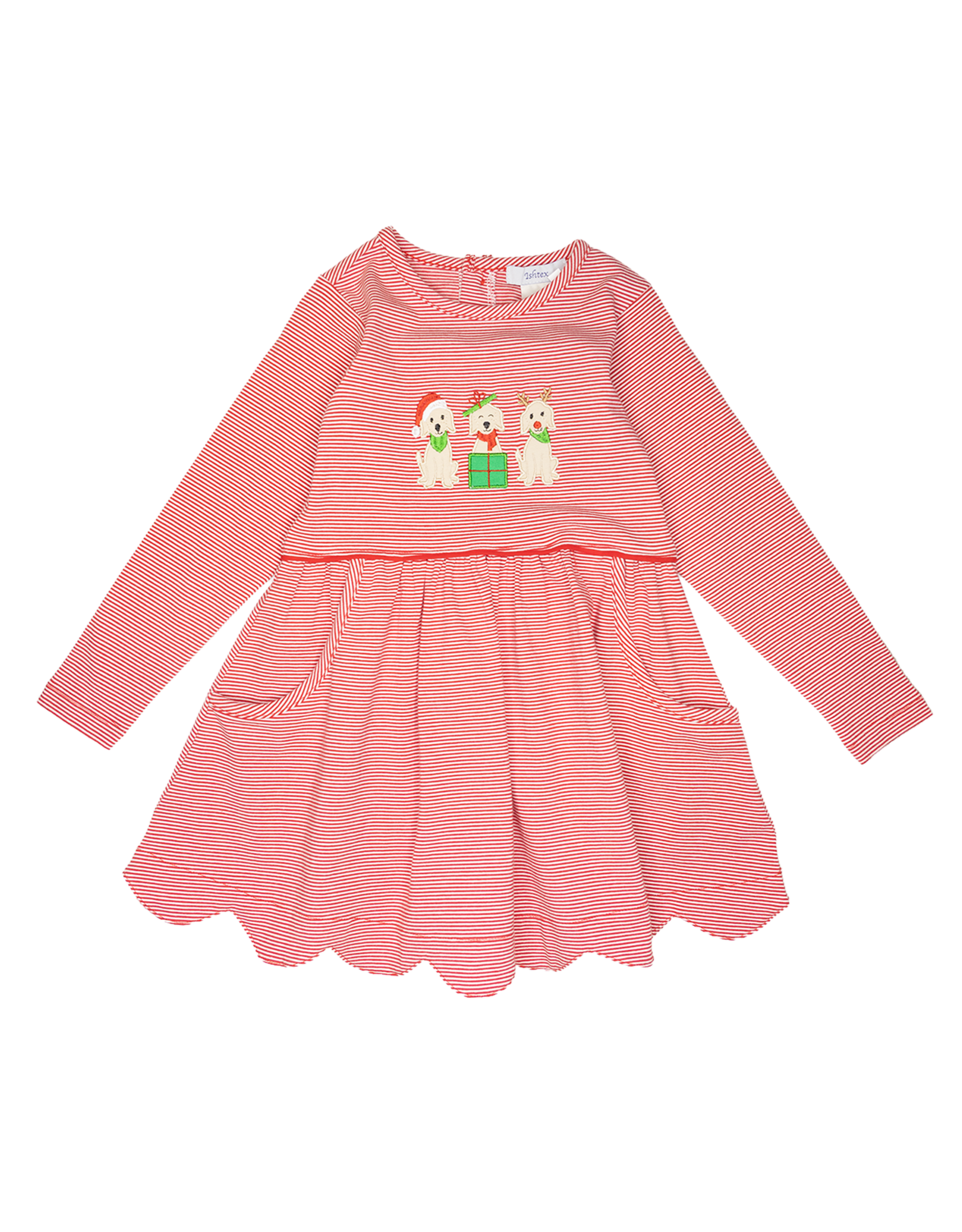 Ishtex 6F159 Holiday Dog Trio Dress