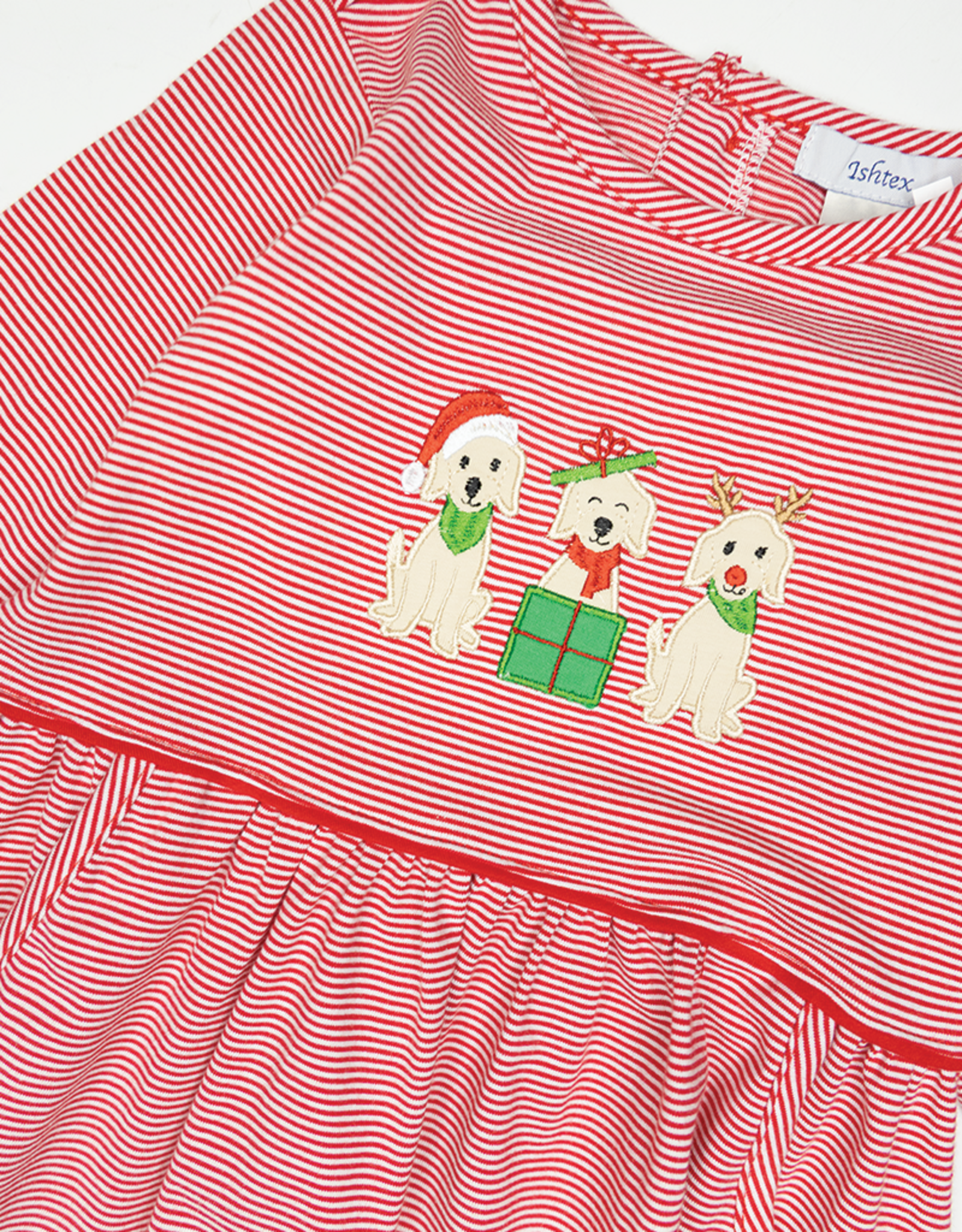 Ishtex 6F159 Holiday Dog Trio Dress