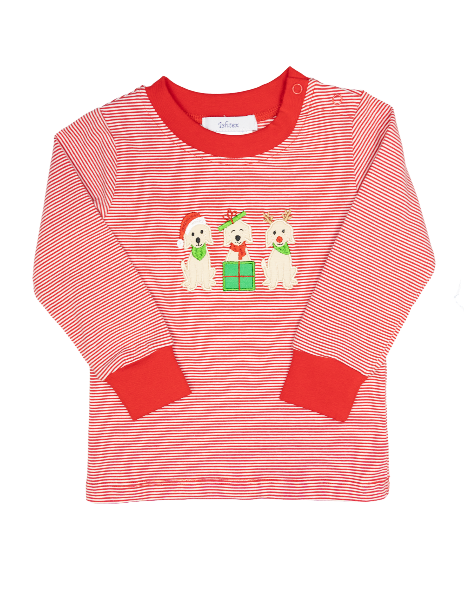 Ishtex 6F161 Holiday Dog Applique Shirt