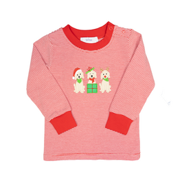 Ishtex Holiday Dog Applique Shirt