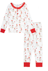 Ishtex 6F186 RUFFLE Santa Paws PJ Set
