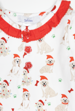 Ishtex 6F186 RUFFLE Santa Paws PJ Set