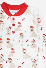 Ishtex 6F187 Santa Paws PJ Set