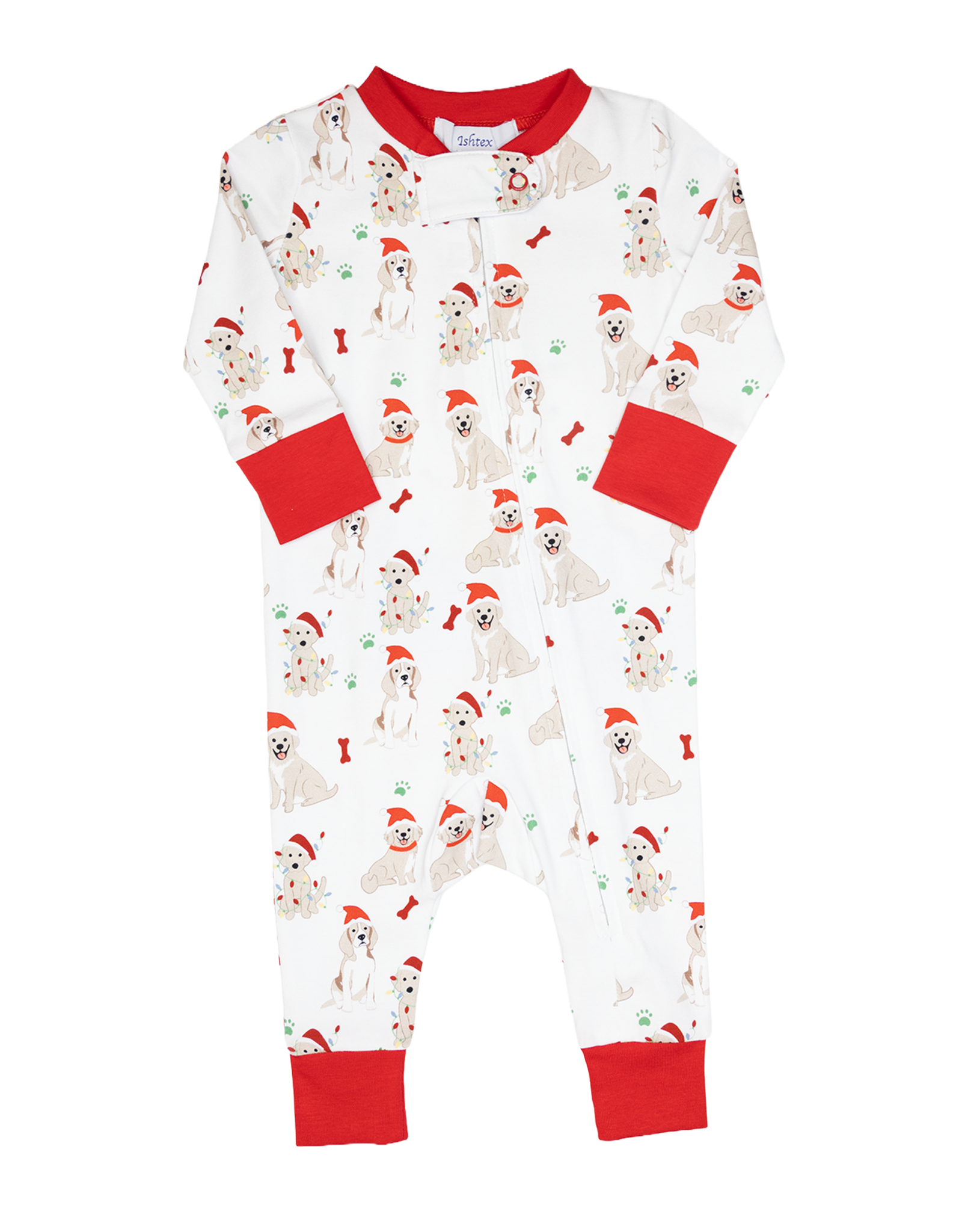 Ishtex 6F185 Santa Paws Playsuit
