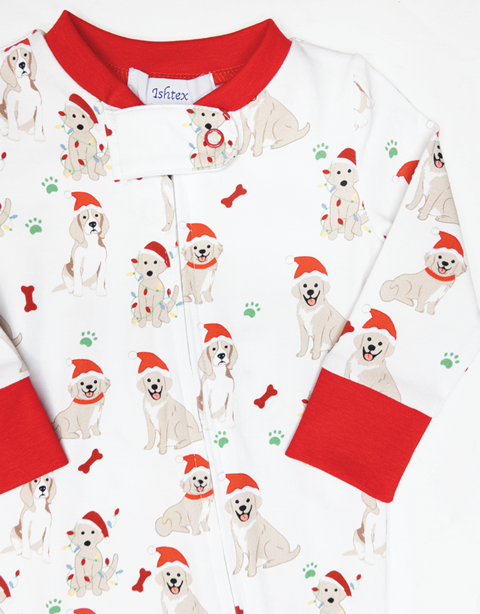 Ishtex 6F185 Santa Paws Playsuit
