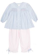 Petit Ami 3/4331 Blue Gingham Pant Set