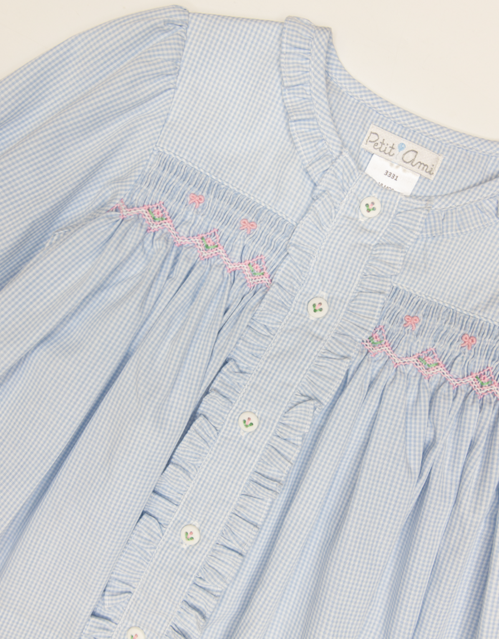 Petit Ami 3/4331 Blue Gingham Pant Set