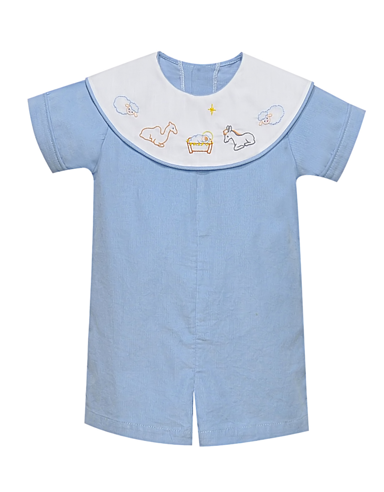 Remember Nguyen 2001R Blue Nativity Romper