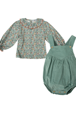 Babidu 31631 Green Floral Blouse Set