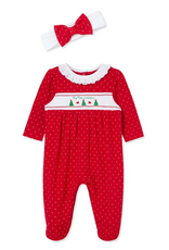 Little Me LMF26 Dainty Trees Footie/Headband