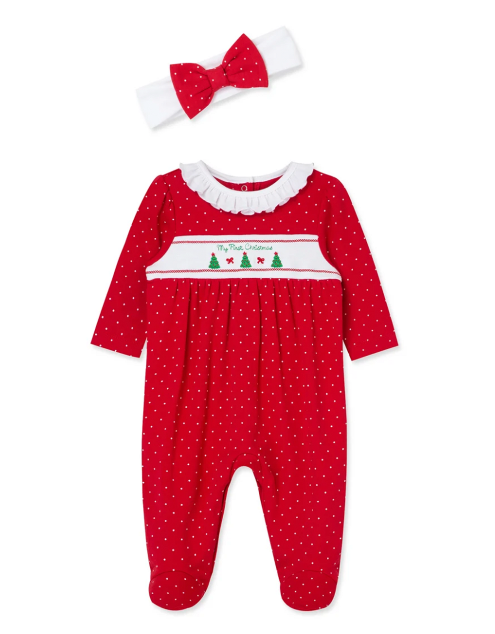 Little Me LMF26 Dainty Trees Footie/Headband
