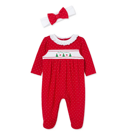 Little Me Dainty Trees Footie/Headband