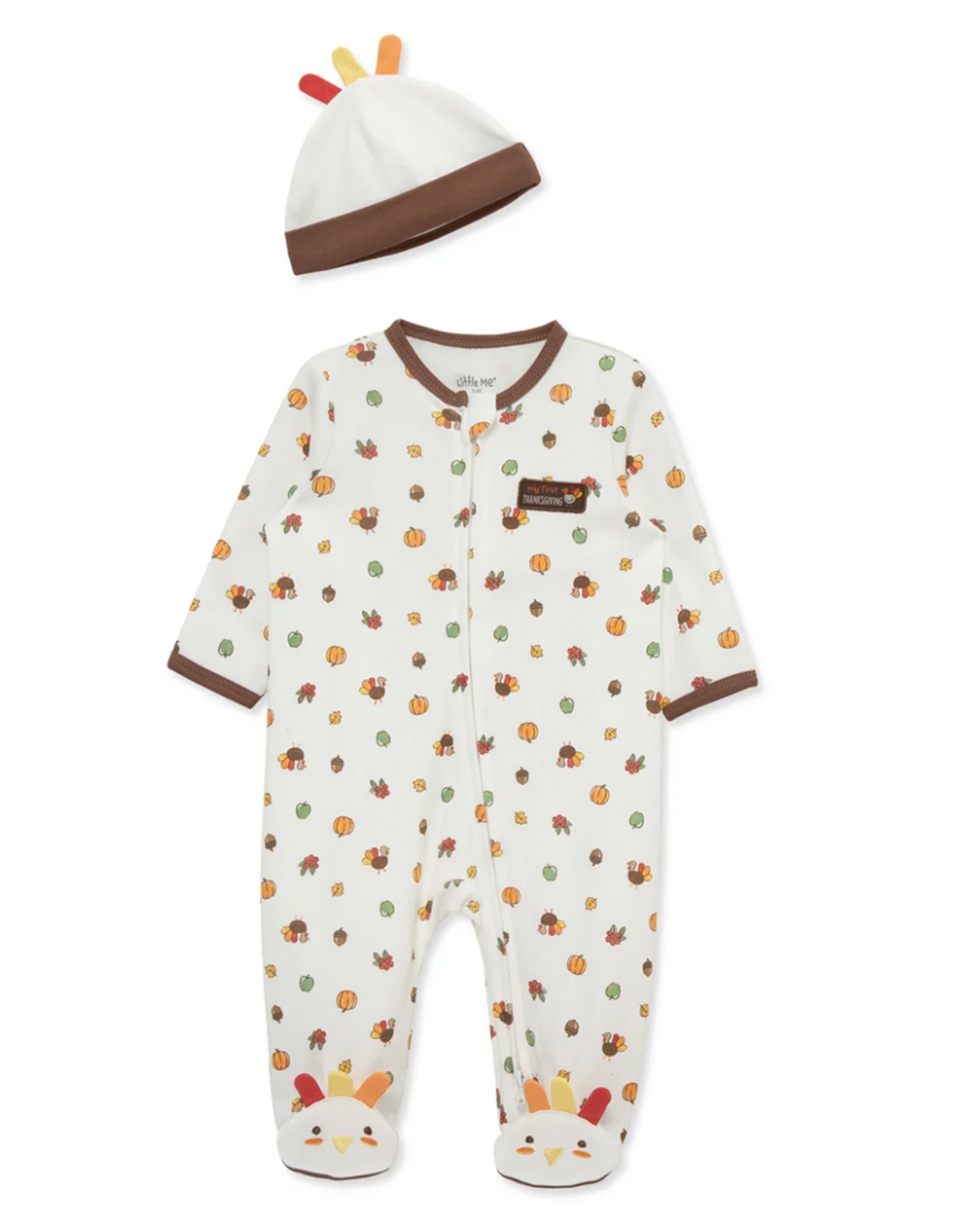 Little Me LMF26 Turkey Footie/Hat