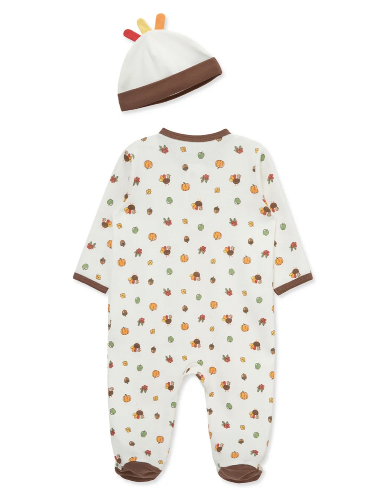 Little Me LMF26 Turkey Footie/Hat