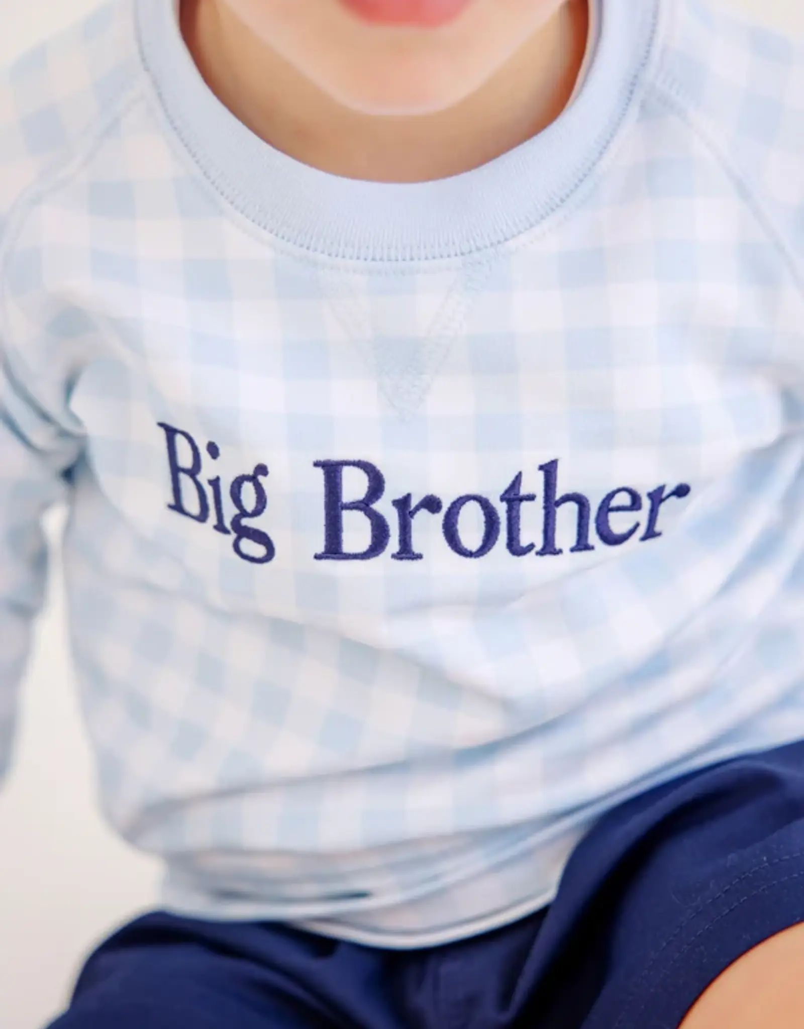 TBBC Cassidy Crewneck Blu Gingham Big Brother