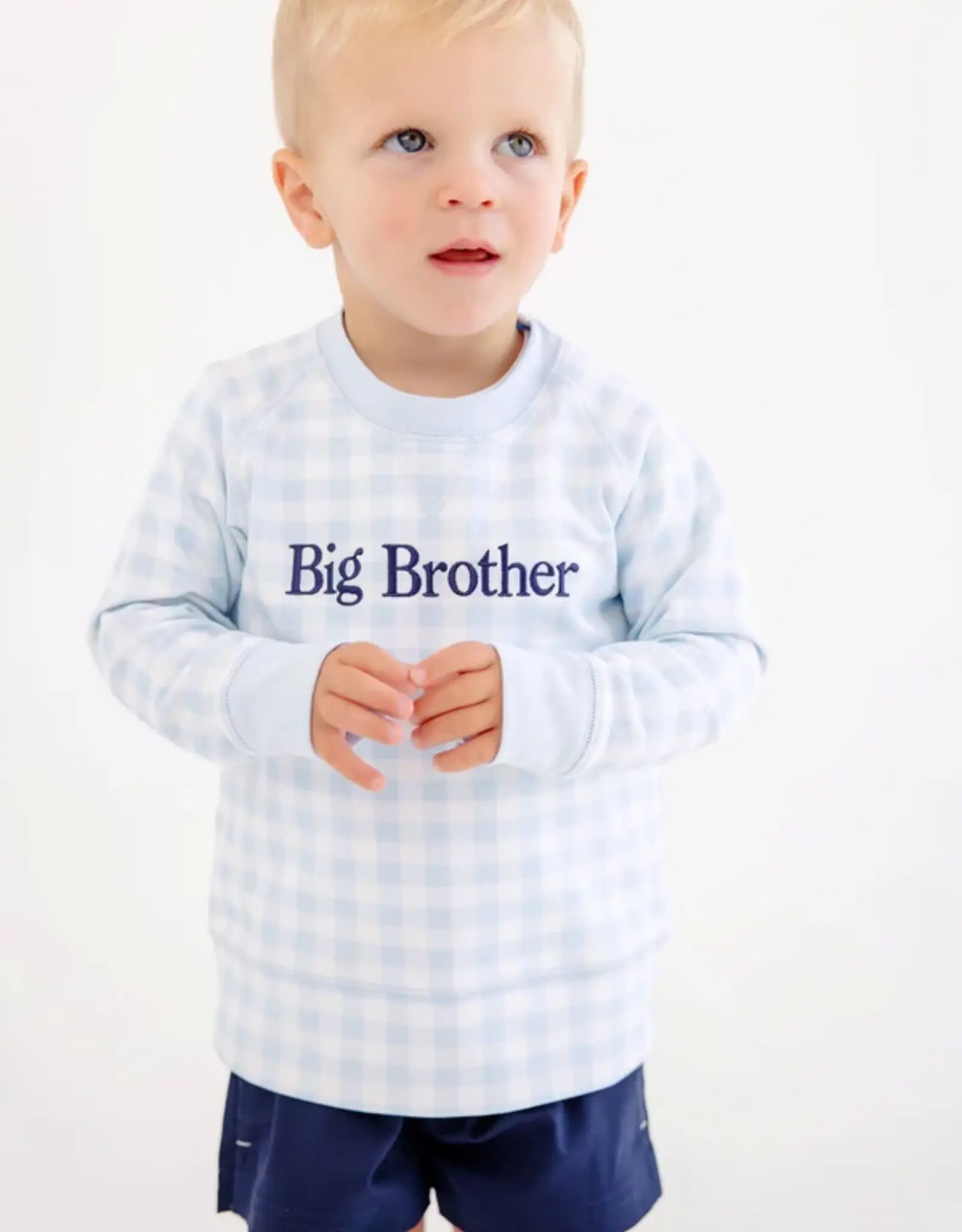 TBBC Cassidy Crewneck Blu Gingham Big Brother