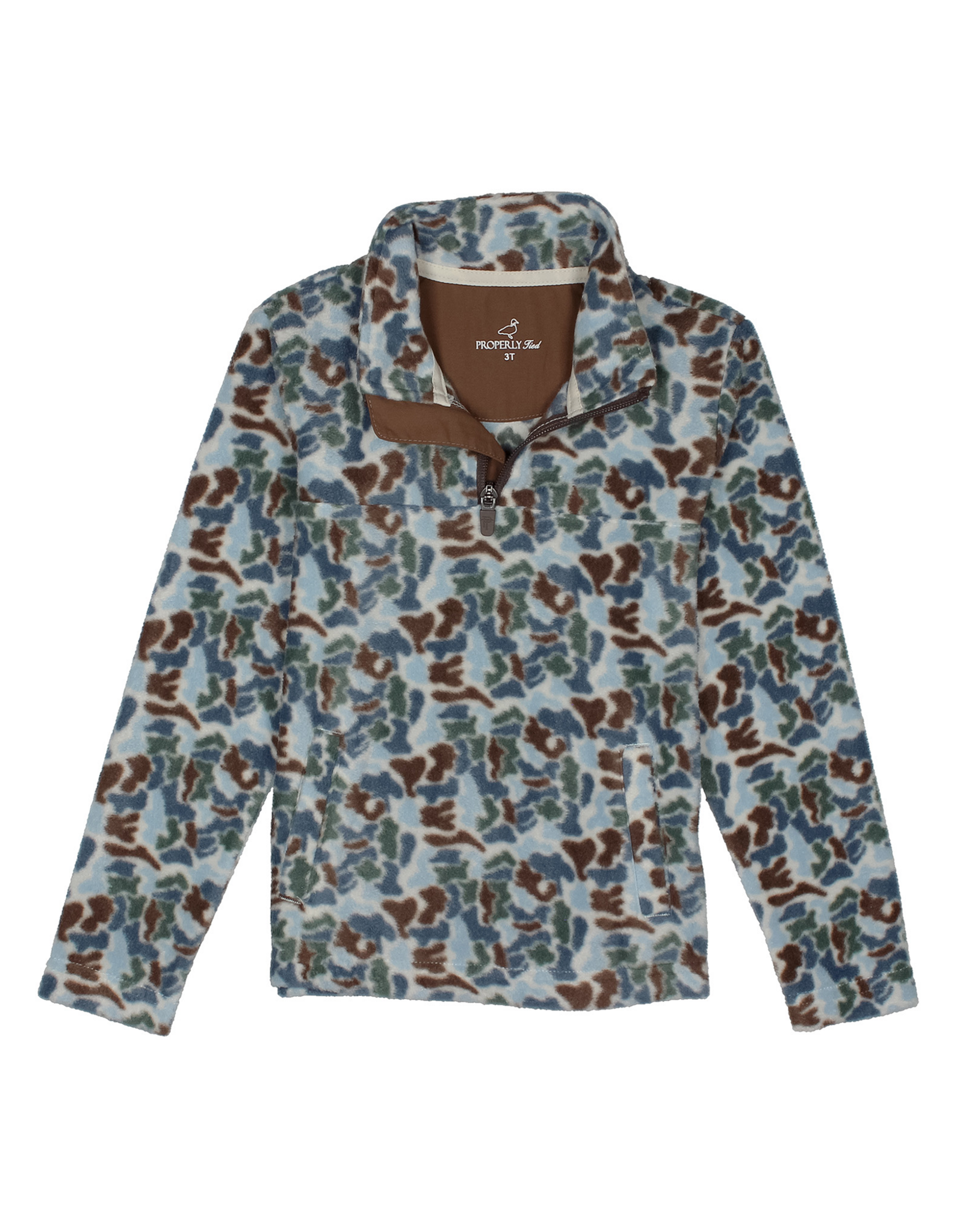 Properly Tied PT26 Sportsman Microfleece Pullover Terra Camo