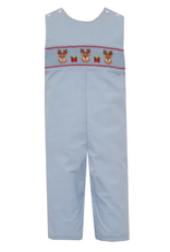 Petit Bebe 140K Blue Reindeer Smocked Longall