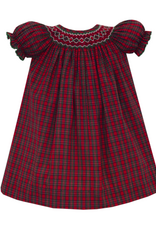 Petit Bebe 111A Red Plaid Smocked Bishop Dress