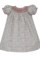 Petit Bebe 112A Sophia Holiday Floral Smocked Bishop Dress