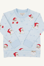 TBBC Cassidy Crewneck Dear Santa Buckhead Blue Stripe