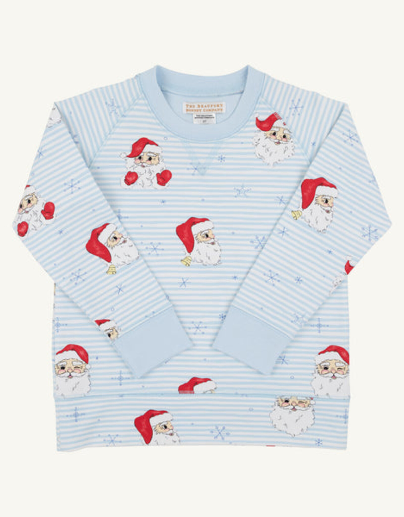 TBBC Cassidy Crewneck Dear Santa Buckhead Blue Stripe