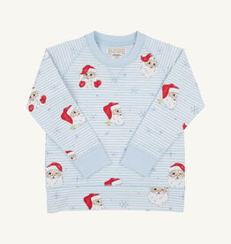 TBBC Cassidy Crewneck Dear Santa Buckhead Blue Stripe