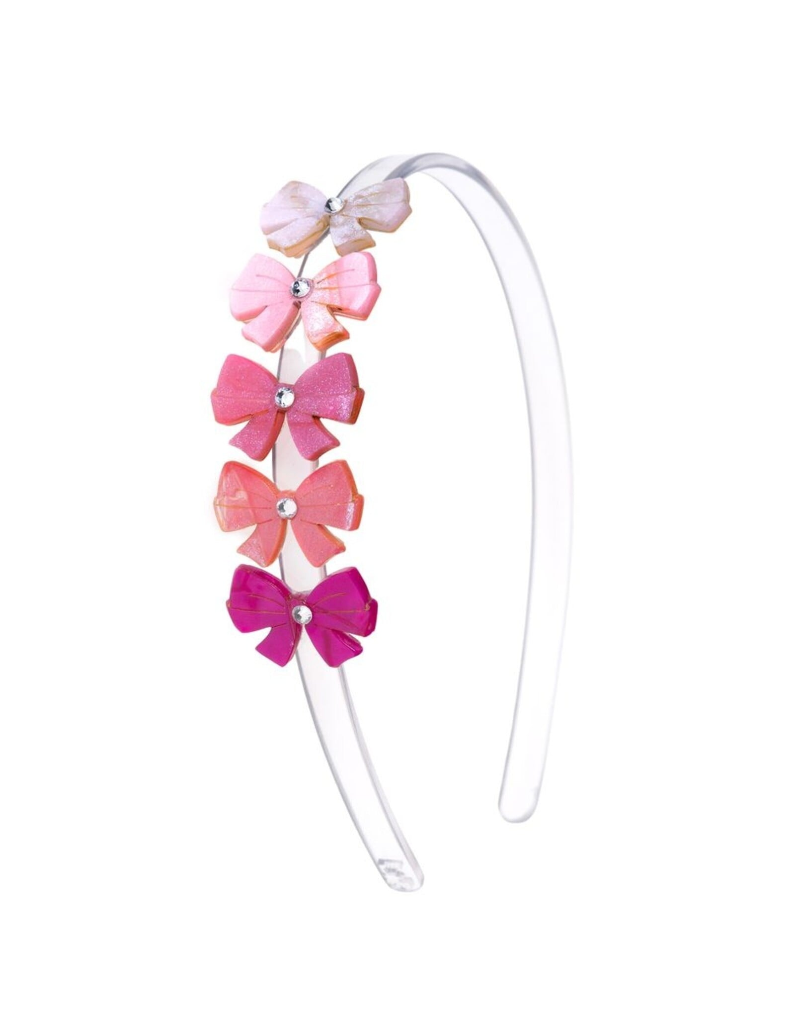 Lilies & Roses LR Headband Bows Shimmer Pink H037A-23S