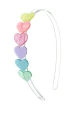 Lilies & Roses LR Headband Hearts Pastel Pearl H022A-23T