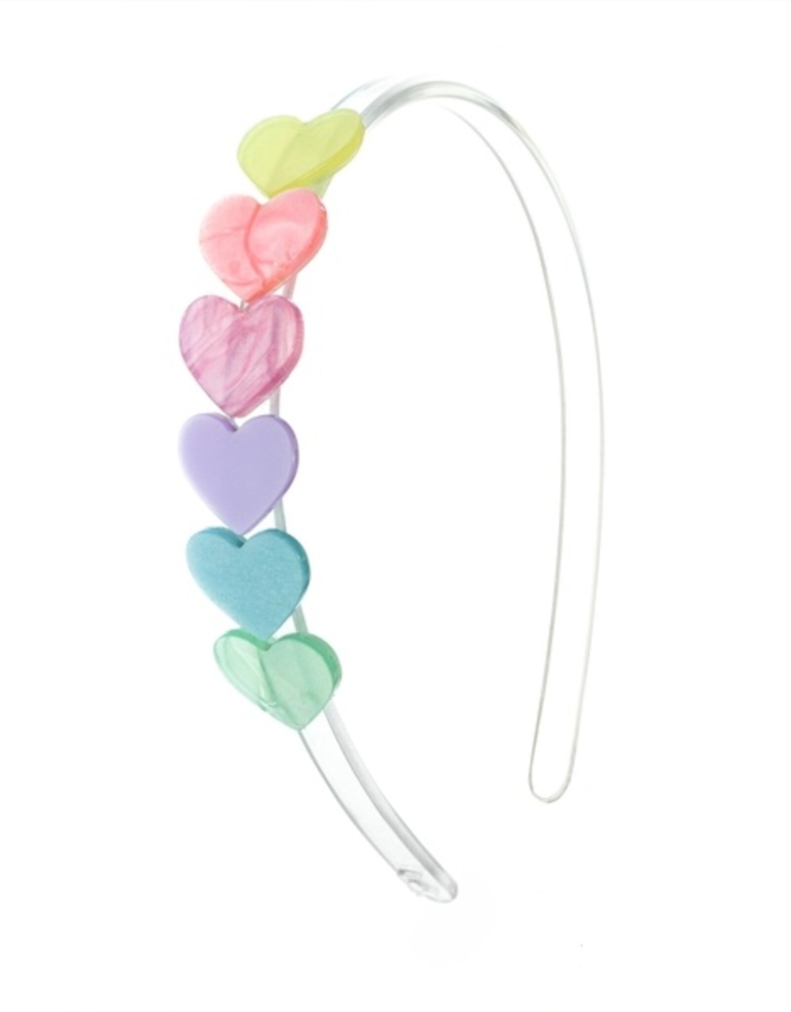 Lilies & Roses LR Headband Hearts Pastel Pearl H022A-23T