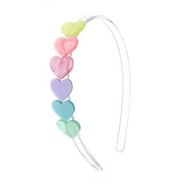 Lilies & Roses Headband Hearts Pastel Pearl