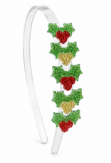 Lilies & Roses LR Headband Glitter Holly Berry H245BB-8J