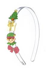 Lilies & Roses LR Headband Elf Present Tree H249C-3F