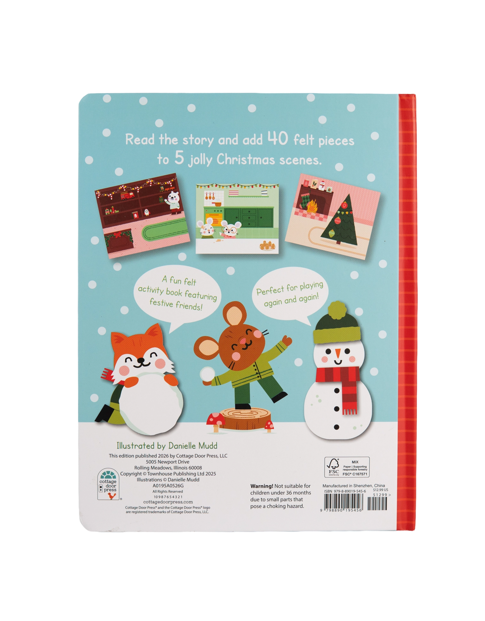 Cottage Door Press My Fun Felt Activity Book Christmas