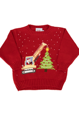The Smiley Crab SCF26 Red Christmas Construction Sweater
