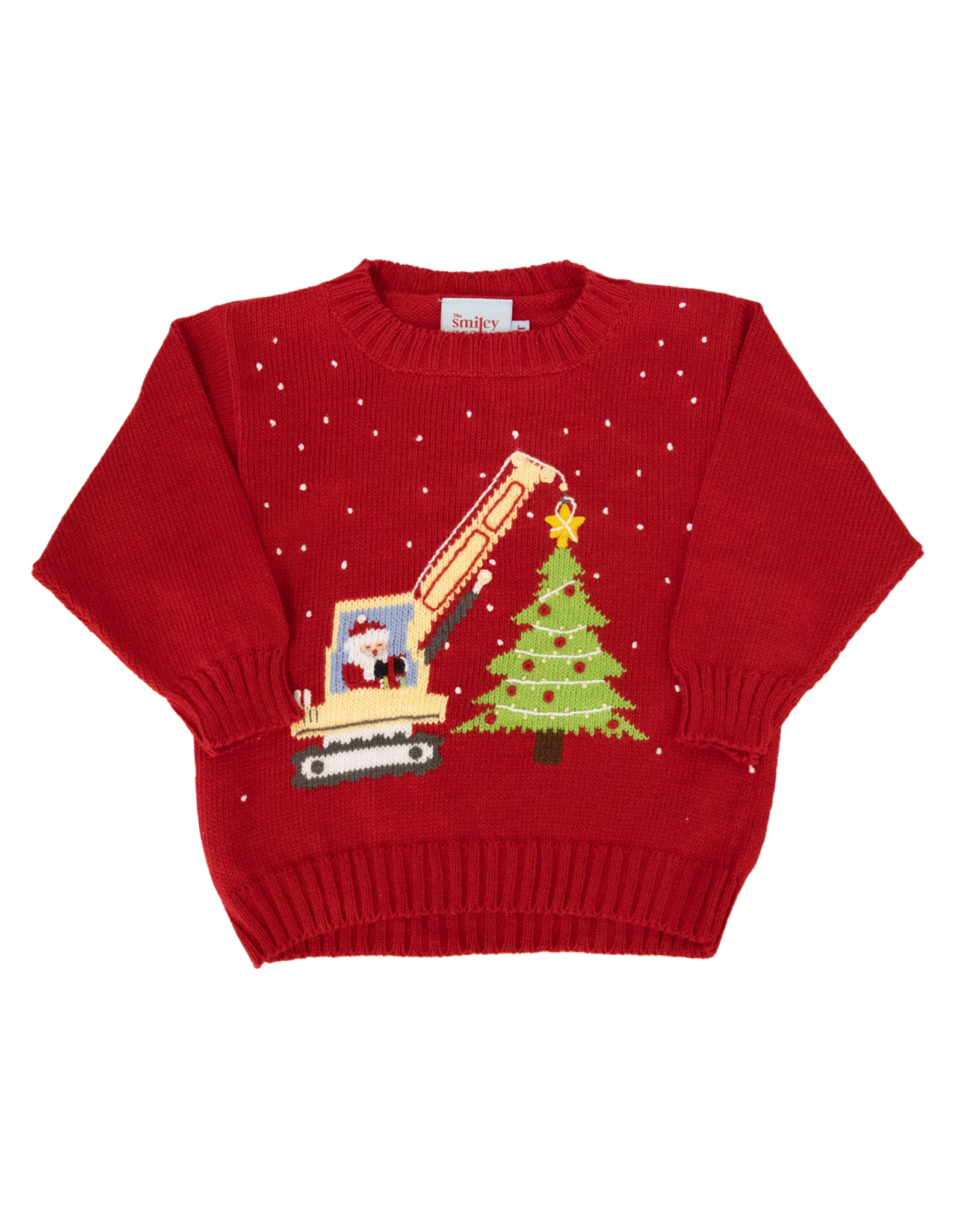 The Smiley Crab SCF26 Red Christmas Construction Sweater