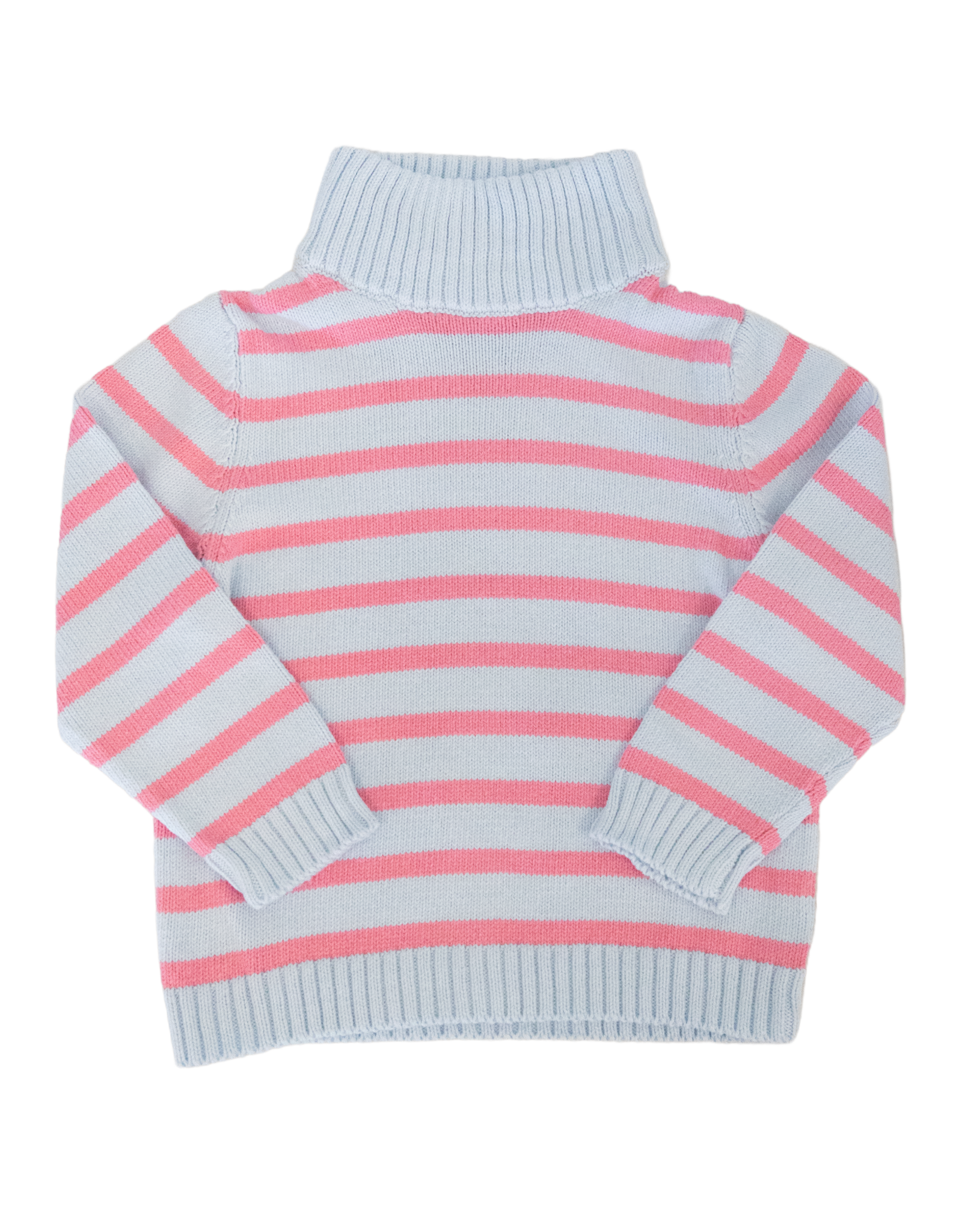 The Smiley Crab Blue/Hot Pink Stripe Sweater
