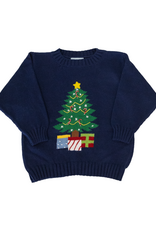 The Smiley Crab SCF26 Navy Christmas Tree Sweater