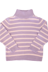 The Smiley Crab SCF26 Lavender/Lt. Pink Stripe Sweater
