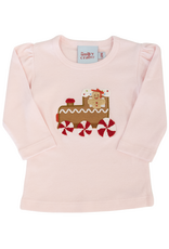 The Smiley Crab SCF26 pink Gingerbread Train Shirt