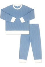 Lullaby Set Harris Quilted Playsuit Baylor Blue
