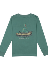 Properly Tied PT26 LS Tee Marine Green Jolly Boat