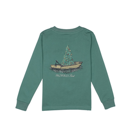 Properly Tied Long Sleeve Tee Marine Green Jolly Boat