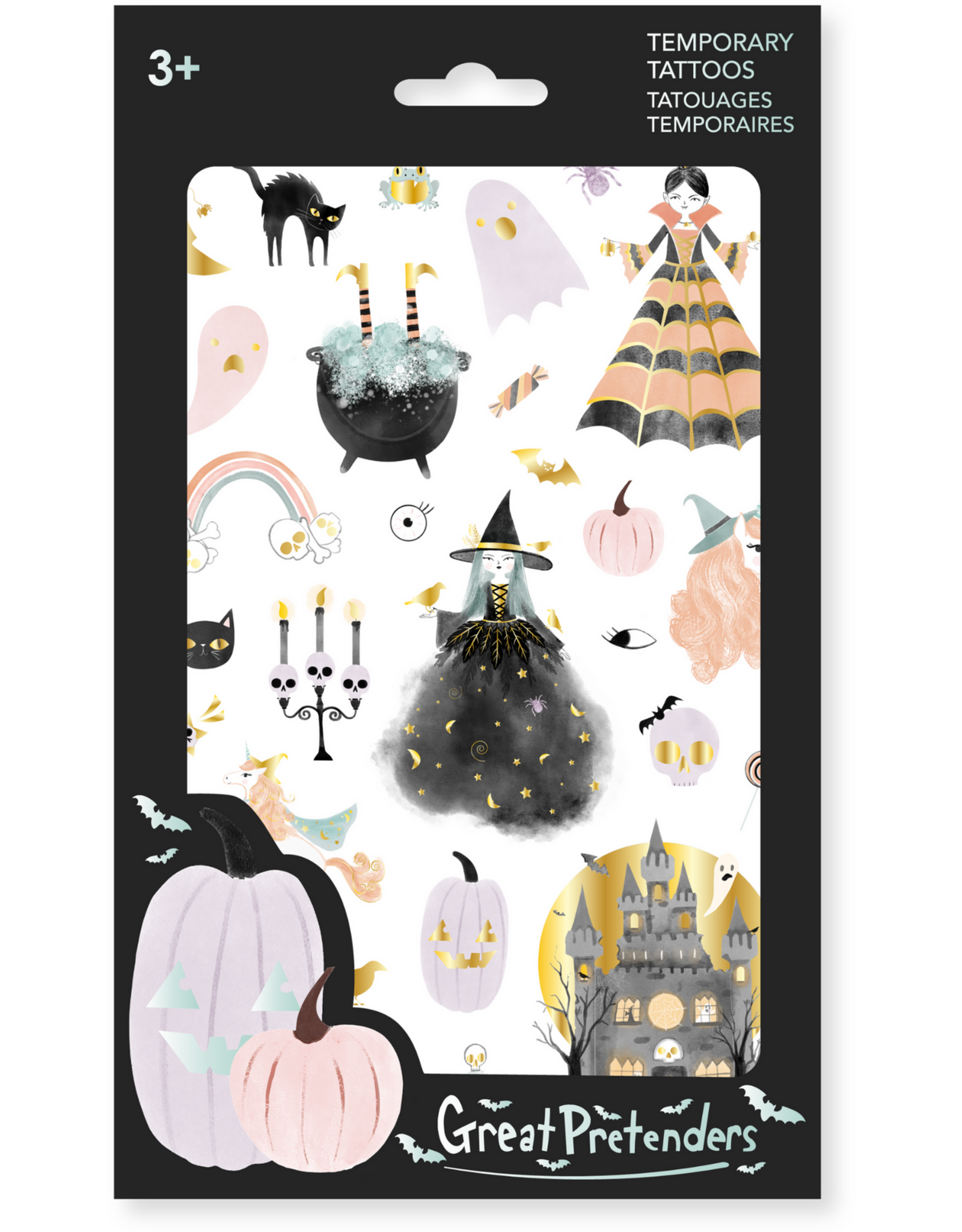 GreatPretenders 97469 Raven Witch Temporary Tattoos