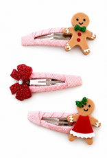 Lilies & Roses LR Snap Clips Gingerbread Bow C243A-1G