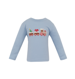 Claire and Charlie Gingerbread Train Applique Shirt
