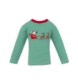 Claire and Charlie Santa Sleigh Applique Shirt